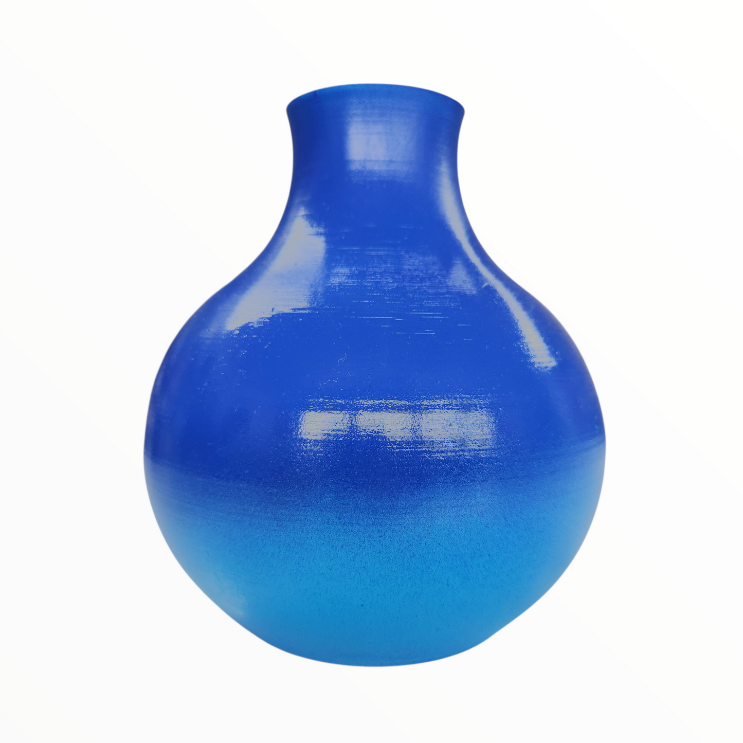 Round Ombre Blue Vase
