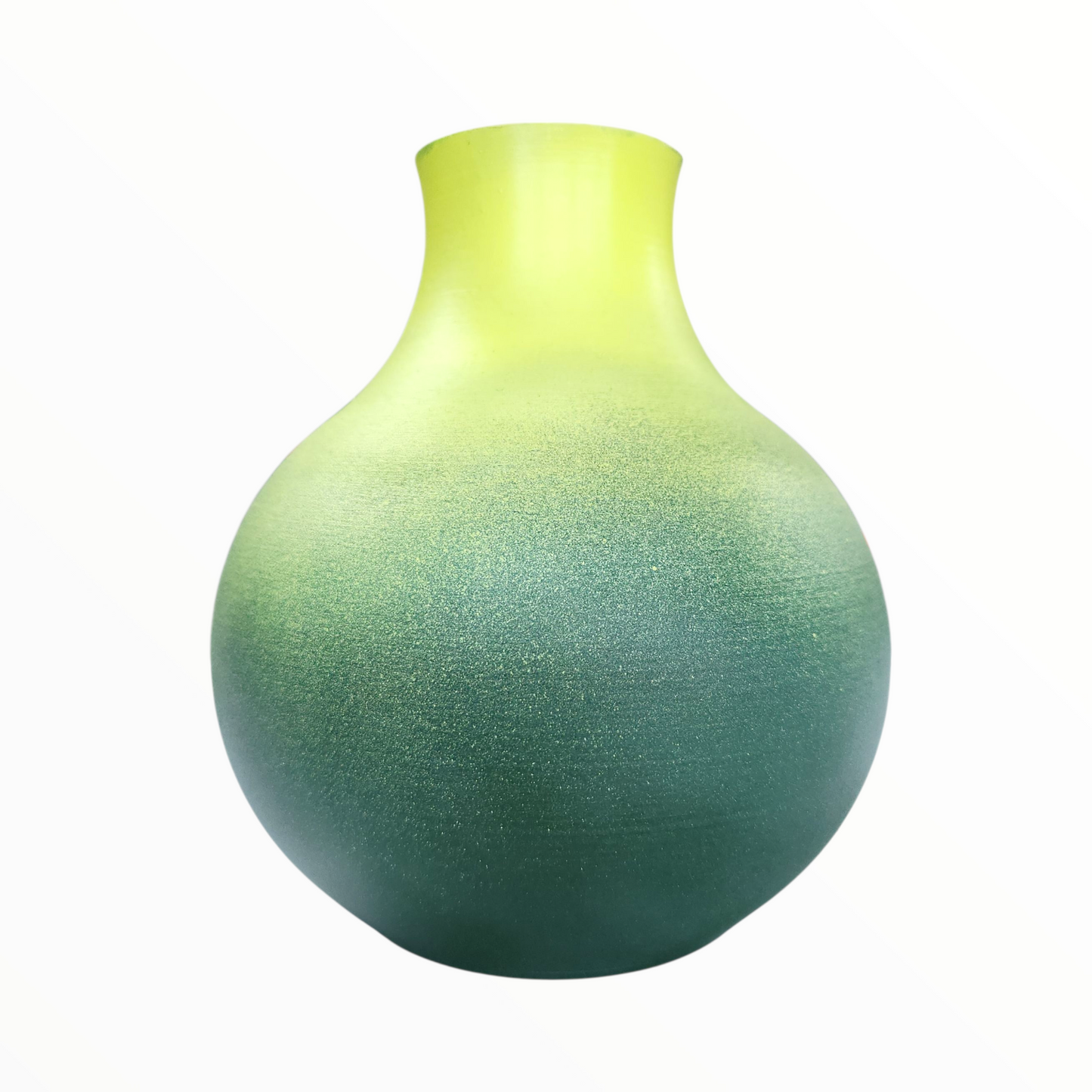 Round Ombre Green Vase