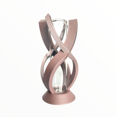 Criss Cross Baby Pink Ribbon Vase