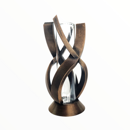 Criss Cross Gold Ribbon Vase