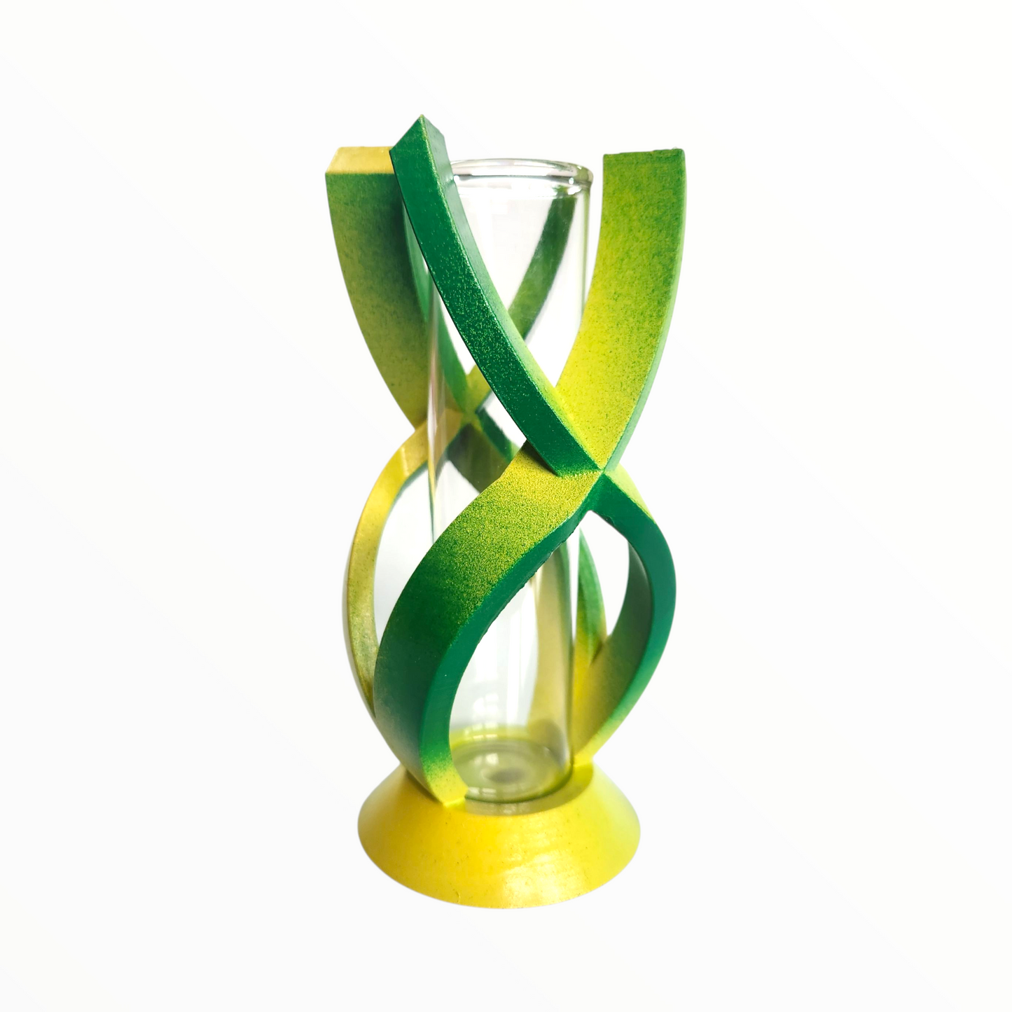 Criss Cross Lemon Lime Ribbon Vase