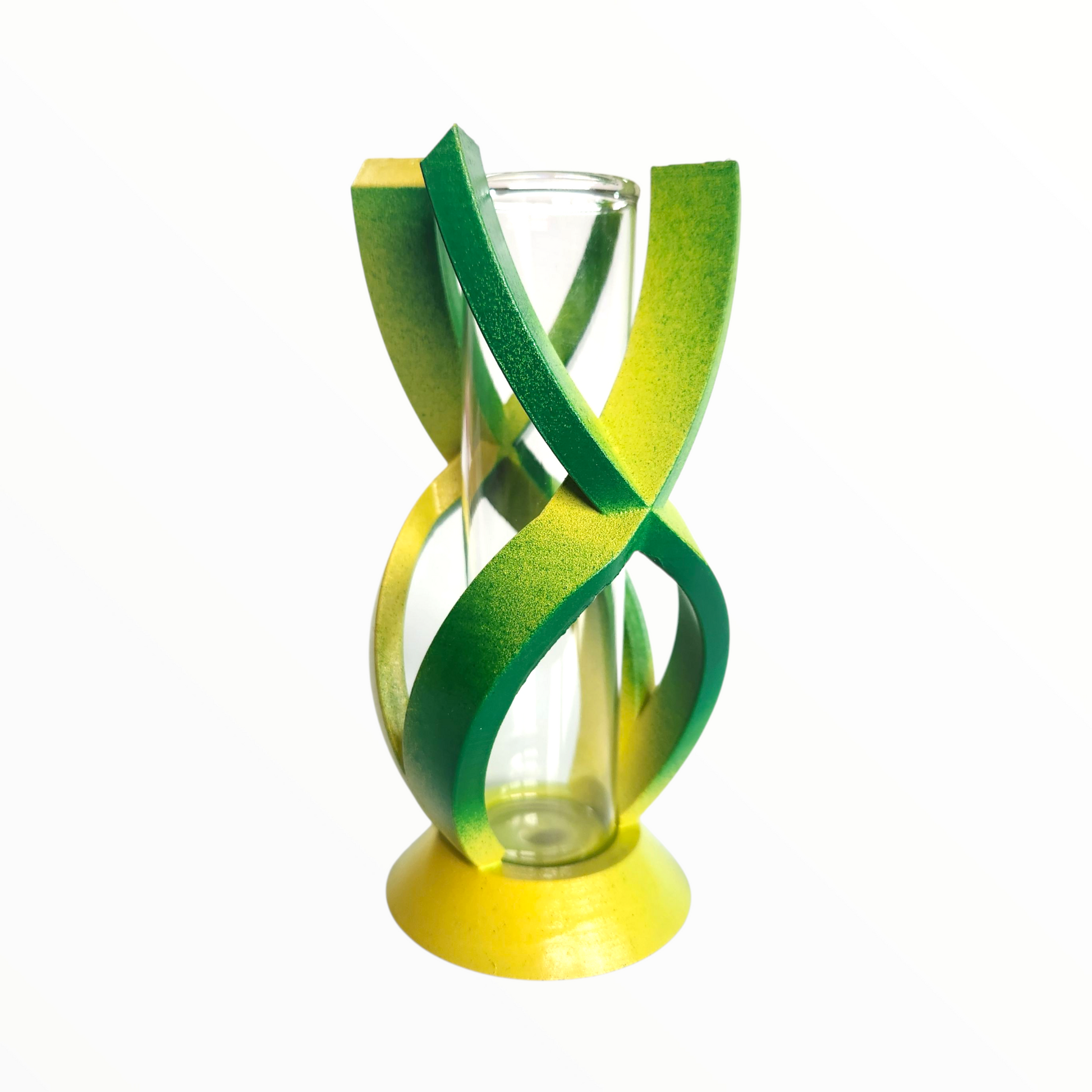 Criss Cross Lemon Lime Ribbon Vase