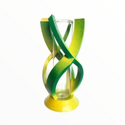 Criss Cross Lemon Lime Ribbon Vase