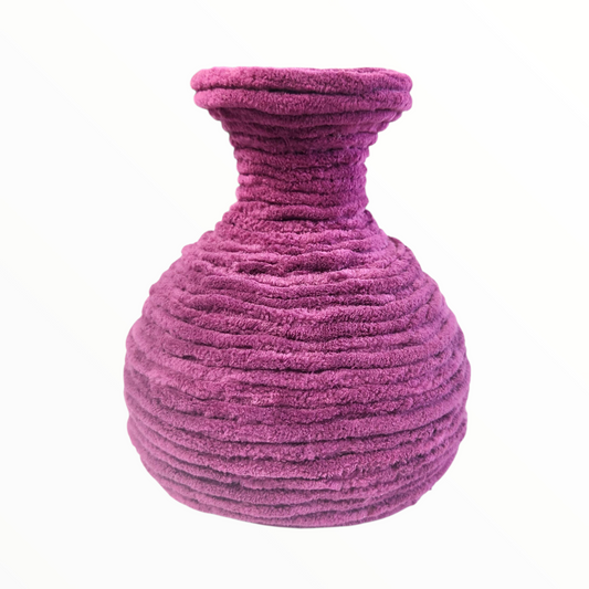 Decanter Magenta Yarn Vase