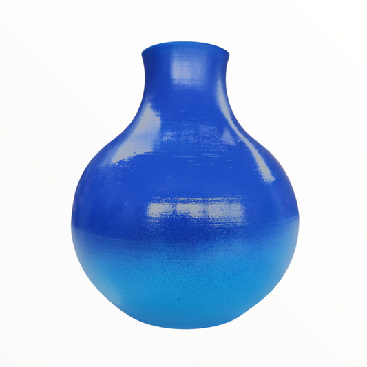 Round Ombre Blue Vase