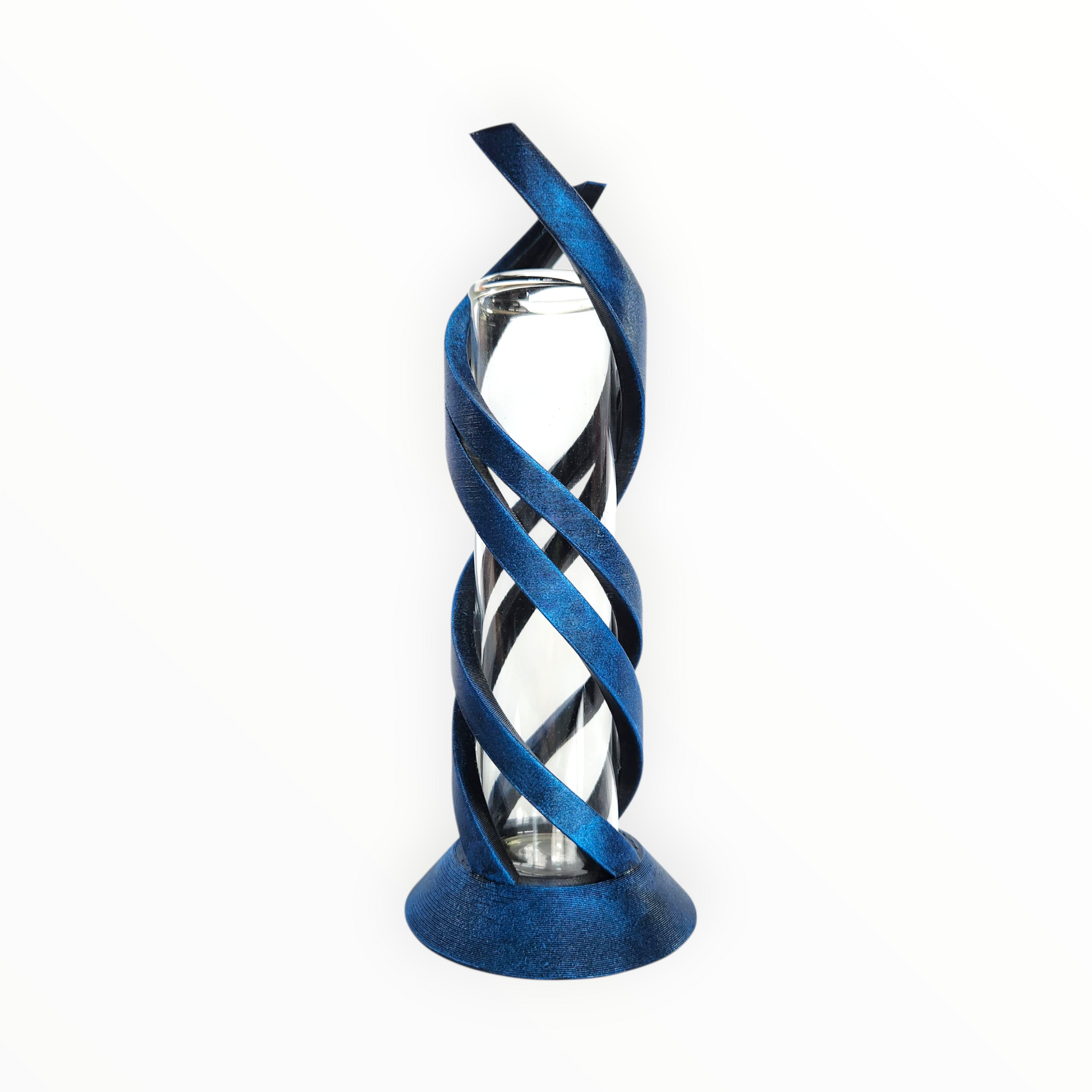 The Spring Metallic Blue Ribbon Vase