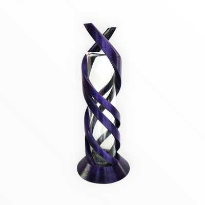 The Spring Metallic Purple Ribbon Vase